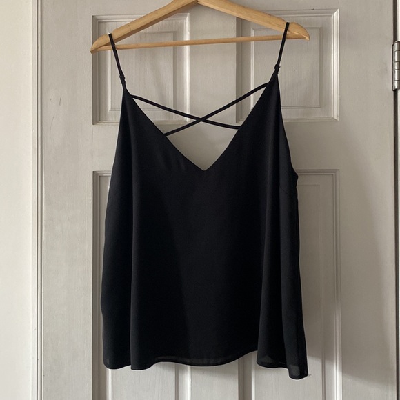 ASOS Black Criss Cross Top - Picture 2 of 7